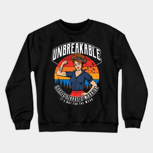 Unbreakable Cystic Fibrosis Warrior Crewneck Sweatshirt by yaros